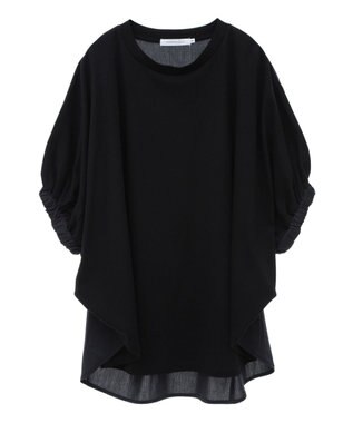 AMERICAN HOLIC 異素材ドッキングドルマンプルオーバー Black