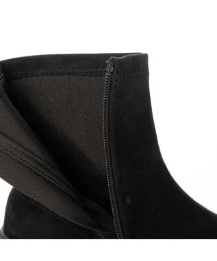 MODE ET JACOMO <noyau>軽量スニーカーショートブーツ ブラックスエード