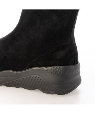 MODE ET JACOMO <noyau>軽量スニーカーショートブーツ ブラックスエード