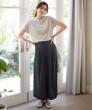 ANY 【接触冷感/UVカット/抗菌防臭/手洗い可/アンチピリング】ファンクションフレンチスリーブニット ライトグレー