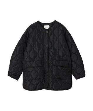 earth music&ecology キルティングハーフブルゾン Black