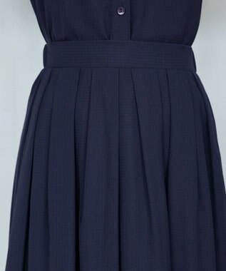 Tiaclasse L 【セットアップ対応・洗える】シアーチェックフレアスカート ネイビー