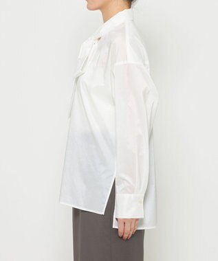 uncrave シルクライクタフタ ボウタイブラウス オフ