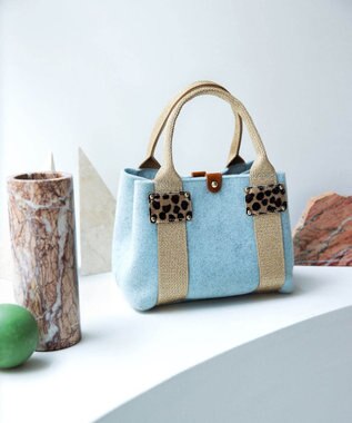 TOPKAPI 【TREASURE TOPKAPI】イタリアンフェルト ラメテープコンビ ミニトートバッグ