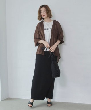 WEGO 【2026年春夏新作】シアーシャツ ダークブラウン