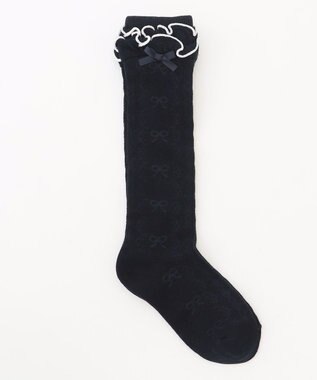 ANY KIDS リボンジャガード　ハイソックス