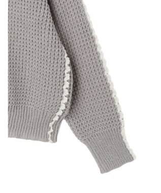 Green Parks ・Ｐｅｔｉｔ　Ｆｌｅｕｒ　ハイショクパイピングニット Gray