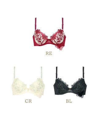 Wing 3/4カップブラ　【2680シリーズ】　背中すっきり　贅沢な総レース　ウイング／ワコール　PB2680 レッド