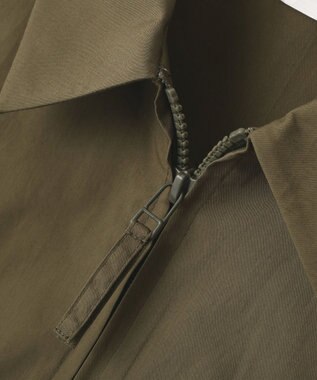 YECCA VECCA ボリュームギャザーデザインZIPブルゾン Khaki