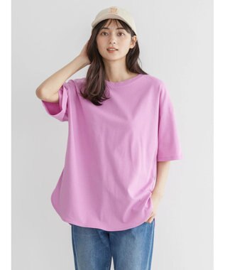 AMERICAN HOLIC 抗菌防臭ラウンドテールカットプルオーバー Pink