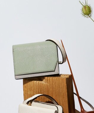 TOPKAPI 【TOPKAPI】バイカラー レザー ２つ折財布 LEAN リーン ミントグリーン