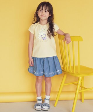 ANY KIDS モシャモシャモチーフ Ｔシャツ イエロー×ポップコーン