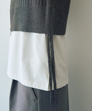 YECCA VECCA ZIPニットビスチェ Silver