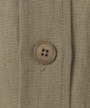 自由区 【洗える】ドビーオックスストレッチシャツ アウター カーキ