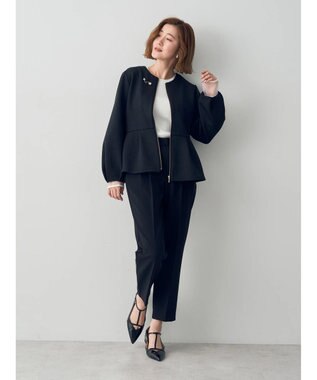 YECCA VECCA タックテーパードパンツ② Black