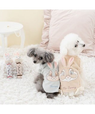 PET PARADISE ディズニー バンビ とんすけ ベロア Tシャツ 小型犬 グレー