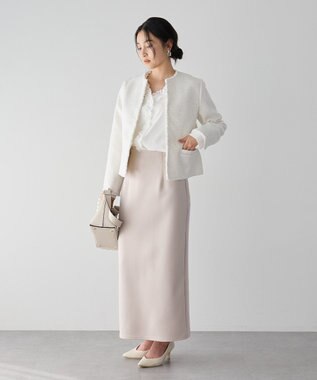 YECCA VECCA フリルVネックブラウス White