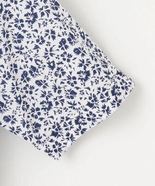 JOSEPH ABBOUD 【サスティナブル】コットンリヨセルリネンフラワープリント シャツ ネイビー系5