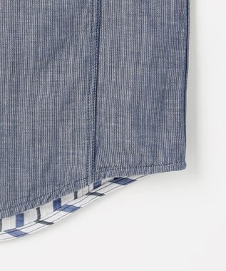 JOSEPH ABBOUD 【キングサイズ・2WAY】 リバーシブルシャツ サックスブルー系