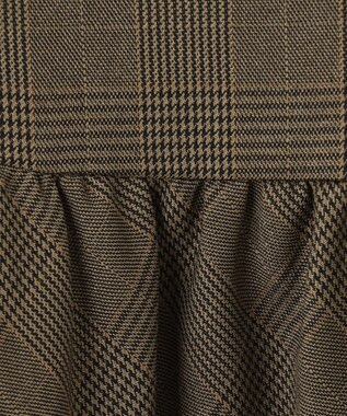 ANY KIDS チェックジャンパースカート ベージュチェック