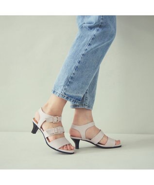 ASICS WALKING ペダラ ヒールサンダル 3E 5.0cmヒール ブラウン系