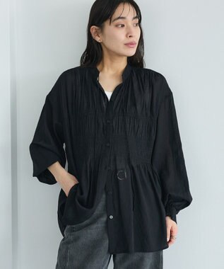 CRAFT STANDARD BOUTIQUE ウ゛ィンテージボイルロングスリーブブラウス Black