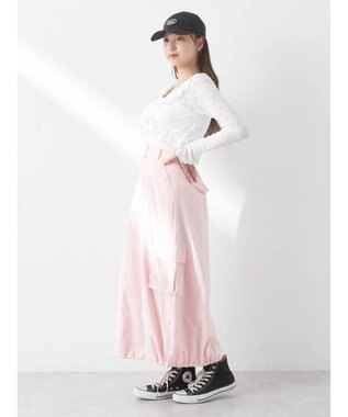 earth music&ecology バルーンカーゴスカート Pink