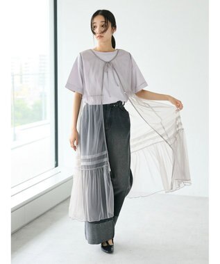 CRAFT STANDARD BOUTIQUE チュールジレワンピース Gray