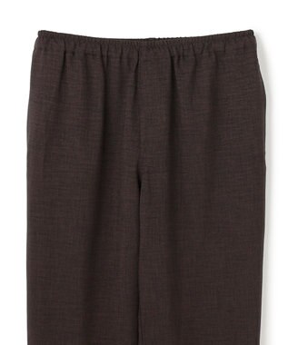 UNFILO MENS リネンライク イージーテーパード ブラウン