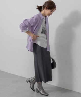 組曲 スクエアトゥショートブーツ シルバー系