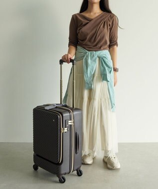 ACE BAGS & LUGGAGE Jewelna Rose HaNT ×Jewelna Rose コラボ スーツケース 機内持ち込み フロントオープン 34L 06820 ジュエルナローズ ダークブラウン