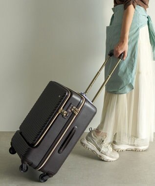 ACE BAGS & LUGGAGE Jewelna Rose HaNT ×Jewelna Rose コラボ スーツケース 機内持ち込み フロントオープン 34L 06820 ジュエルナローズ ダークブラウン