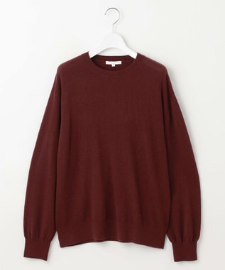 自由区 L 【カタログ掲載】ファインウールカシミヤクルーネック ニット ボルドー