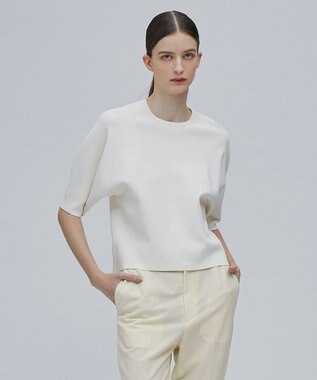 BEIGE， LAURA / 半袖ニットトップス Ecru