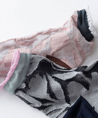 TRICOTE 花柄 ラメ シアーソックス 72PINK