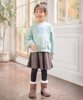 ANY KIDS 【WEB限定】7days 裏毛トレーナー ミント×ロゴ