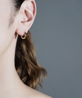 susui 【doughnut】フープピアス S (YGMRR)_片耳 イエローゴールド/ミラー