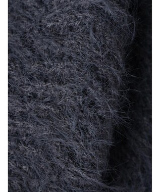 earth music&ecology ゆるモヘアライクレースニット Charcoal Gray