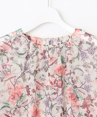 自由区 L 【カタログ掲載・洗える】マラケシュフラワープリント ブラウス マルチ