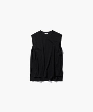 ATON SHRINK FRESCA JERSEY | スリーブレスプルオーバー BLACK