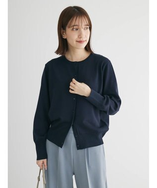 Green Parks 洗える　クルーネックカーディガン Light Gray