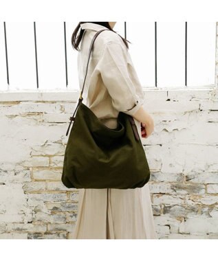 Regalo Felice 【B4サイズまで収納可 / 長さ調整が出来る】ショルダー / REGALO KA(カーキ×革ダークブラウン)