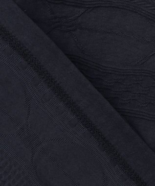 JOSEPH HOMME 新柄【ストレッチ/洗える】ジャガードボーダー　クルーネックTシャツ ネイビー系