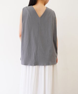 TOQUE 〈大草直子さんアドバイザー〉 【天然素材】タンギス コットン天竺ノースリーブ チャコール