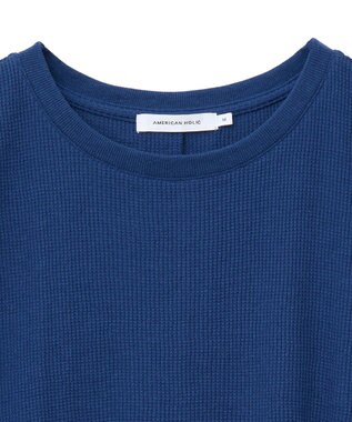 AMERICAN HOLIC ワッフルＡラインプルオーバー Blue