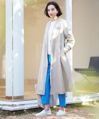 UNFILO 【洗える/シワになりにくい】撥水ナイロンタフタワッシャー ベージュ