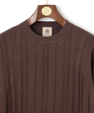J.PRESS MEN 【FLEX YARN】ケーブルニット ブラウン系