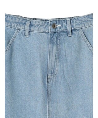 earth music&ecology ペプラムマーメイドデニムスカート Light Indigo