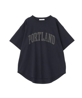 AMERICAN HOLIC PORTLAND裾ラウンドTシャツ Navy