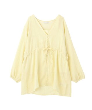Green Parks ＳＥＴ２点Ｖネックブラウス＋タンクトップ Yellow
